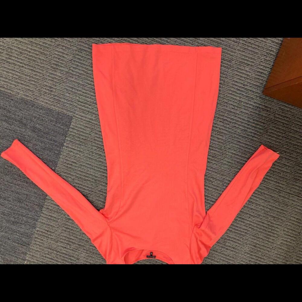 THEORY KALION PRYOR Knit Long Sleeves Zipper-Cuff Shift Dress Large